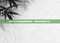 探索CSGO饰品租赁的奥秘，如何选择最佳平台？