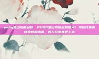 pubg黑山功能名称，PUBG黑山功能名称爆火！揭秘付费解锁背后的内幕，百万玩家直呼上当