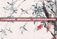 CSGO摆摊攻略，如何在反恐精英，全球攻势中高效地销售物品