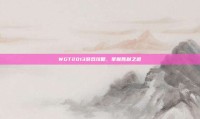 WGT2013游戏攻略，掌握胜利之道