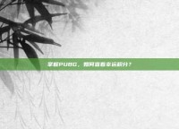 掌握PUBG，如何查看幸运积分？