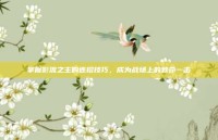 掌握影流之主的连招技巧，成为战场上的致命一击