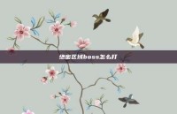 绝密区域boss怎么打