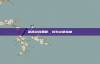 掌握游戏精髓，毅丝攻略指南