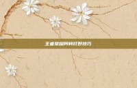 王者荣耀阿轲打野技巧