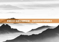 掌握DNF冰翼之魂的价值，让你在游戏中更加强大