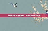 掌握卓越玄冰剑的奥秘，游戏内最强武器攻略