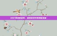DNF罗杰的金表，探索游戏中的神秘宝藏