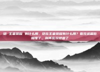 铠 王者荣耀 有什么用，铠在王者荣耀有什么用？看完这篇你就懂了，别再乱玩铠爹了