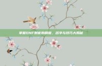 掌握DNF刺客的精髓，名字与技巧大揭秘