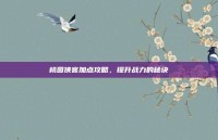 桃园侠客加点攻略，提升战力的秘诀