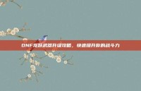 DNF龙跃武器升级攻略，快速提升你的战斗力