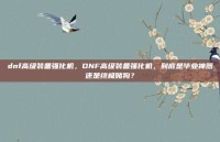 dnf高级装备强化机，DNF高级装备强化机，到底是毕业神器还是终极赌狗？