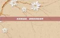 龙武激活码，解锁游戏新境界