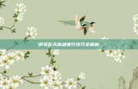 御龙在天高级疾行技巧全解析