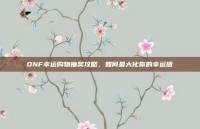 DNF幸运购物抽奖攻略，如何最大化你的幸运值