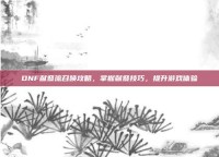 DNF献祭流召唤攻略，掌握献祭技巧，提升游戏体验