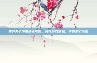 黄骅尖子顶邀请码攻略，提升游戏体验，享受游戏乐趣