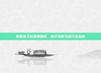 韩服龙之谷深度解析，新手攻略与技巧全指南