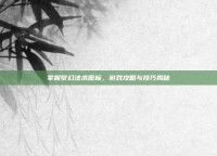 掌握梦幻法术图标，游戏攻略与技巧揭秘