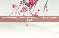 用steam玩单机，Steam上的单机游戏，才是成年人的精神避难所