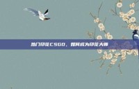 热门印花CSGO，如何成为印花大师