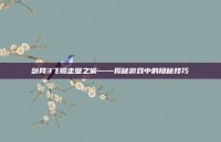 剑网3飞檐走壁之偷——揭秘游戏中的隐秘技巧