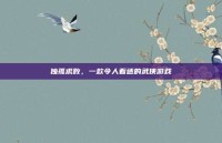 独孤求败，一款令人着迷的武侠游戏