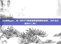 lol宣传ppt，从一份PPT看英雄联盟的爆款密码，为什么它能火十二年？
