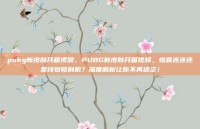 pubg新皮肤开箱视频，PUBG新皮肤开箱视频，惊喜连连还是钱包收割机？深度解析让你不再迷茫！