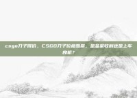 csgo刀子降价，CSGO刀子价格雪崩，是韭菜收割还是上车良机？