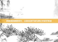 掌握漫游刷图技巧，让你在地下城与勇士中游刃有余