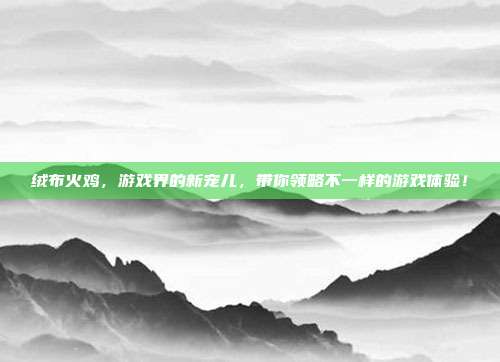 绒布火鸡,游戏界的新宠儿,带你领略不一样的游戏体验!