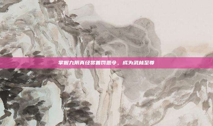 掌握九阴真经赏善罚恶令,成为武林至尊