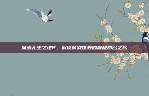 探索无主之地2，解锁游戏世界的终极命名之旅