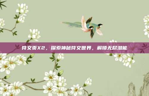 符文页X2，探索神秘符文世界，解锁无尽潜能
