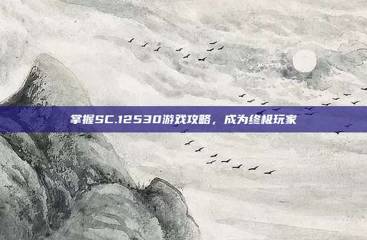 掌握SC.12530游戏攻略,成为终极玩家