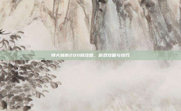 特大城市2011修改器,游戏攻略与技巧