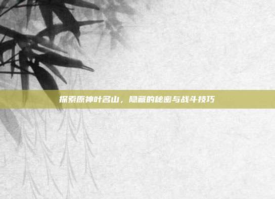 探索原神叶名山,隐藏的秘密与战斗技巧