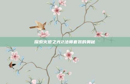 探索火炬之光2法师套装的奥秘