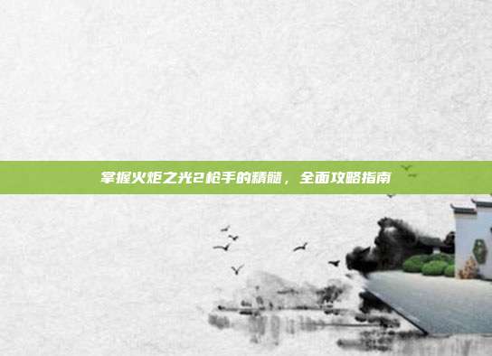 掌握火炬之光2枪手的精髓,全面攻略指南