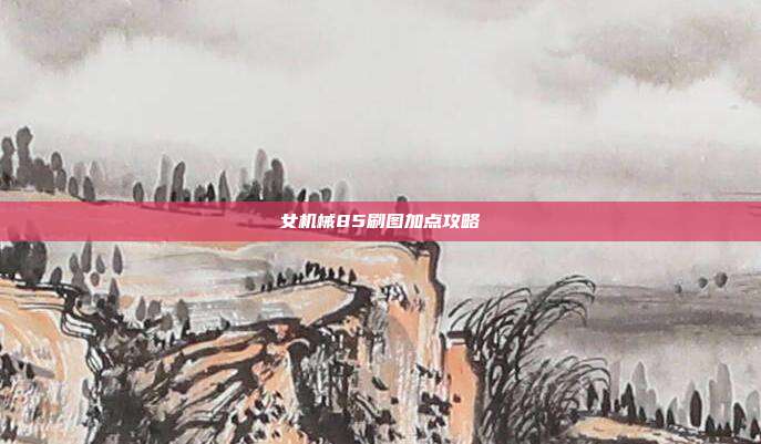 女机械85刷图加点攻略