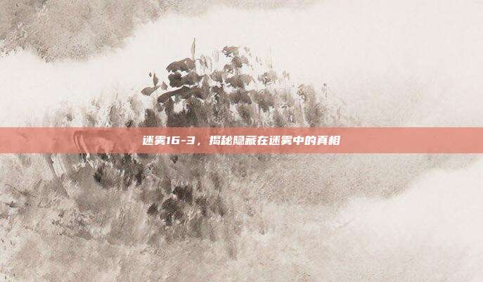 迷雾16-3,揭秘隐藏在迷雾中的真相