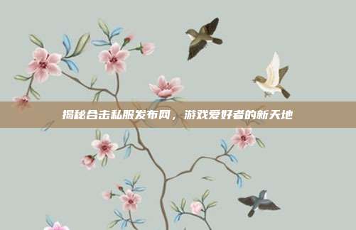 揭秘合击私服发布网,游戏爱好者的新天地