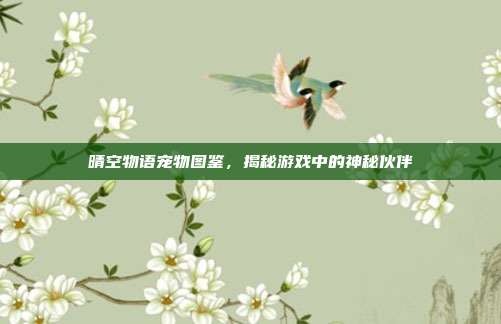 晴空物语宠物图鉴,揭秘游戏中的神秘伙伴