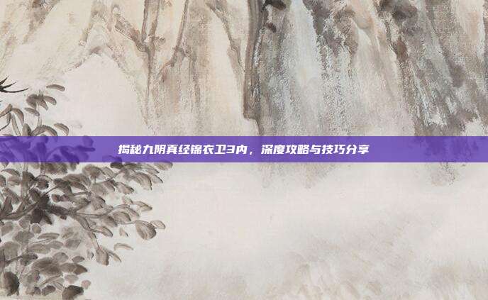 揭秘九阴真经锦衣卫3内,深度攻略与技巧分享