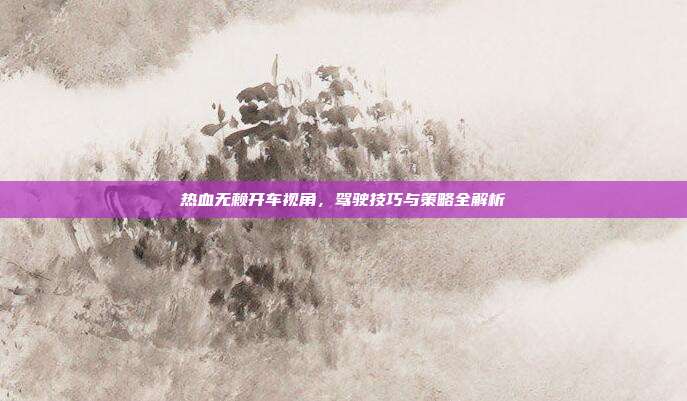 热血无赖开车视角,驾驶技巧与策略全解析