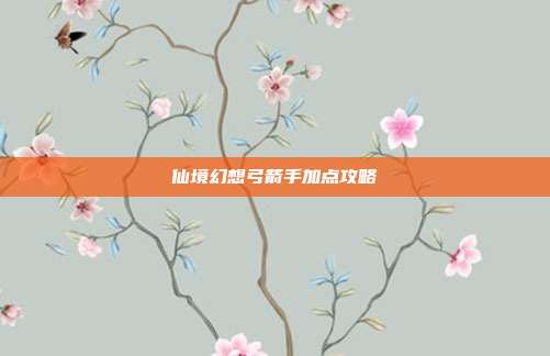 仙境幻想弓箭手加点攻略
