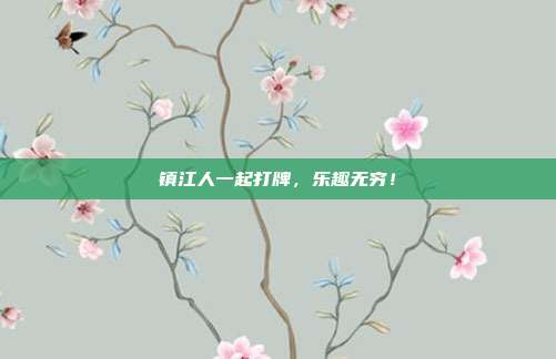 镇江人一起打牌,乐趣无穷!