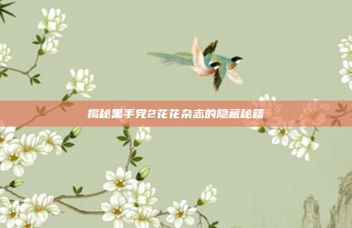 揭秘黑手党2花花杂志的隐藏秘籍